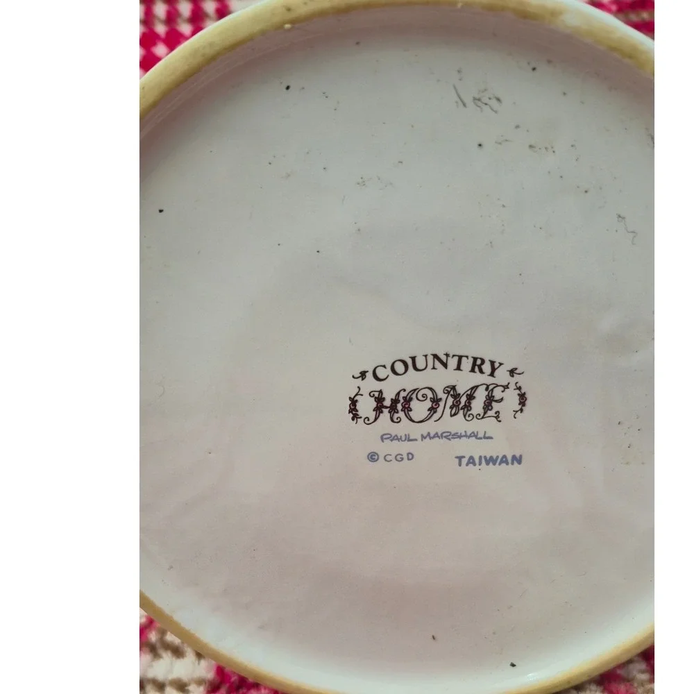 Vintage Paul Marshall Country Home Swan Ceramic Canister Jar with‎ Lid White